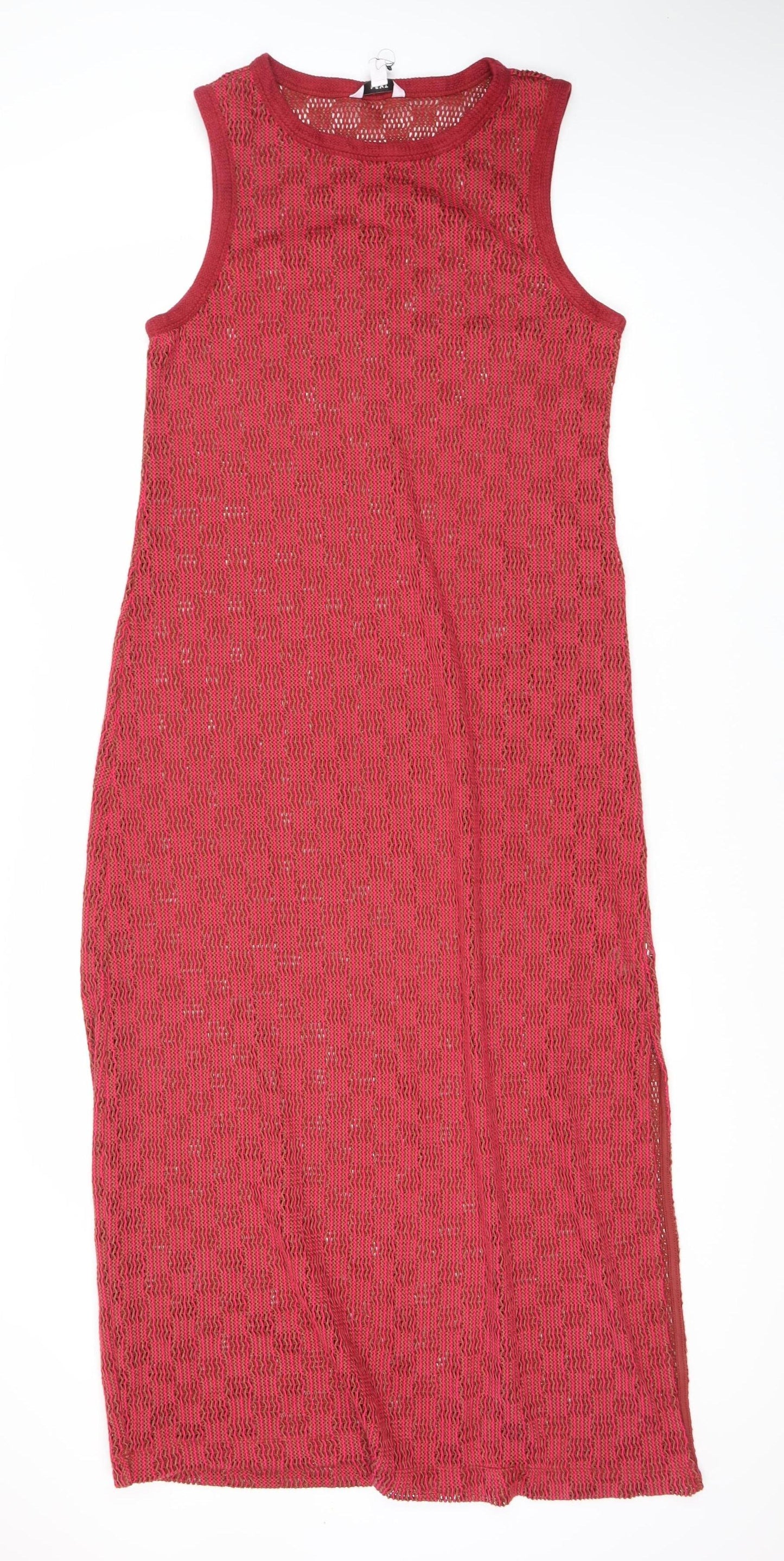 Next Women Red Knit Sleeveless Dress Size 18