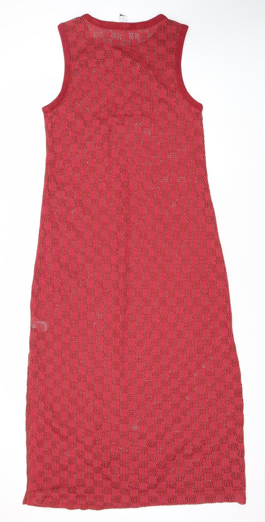 Next Women Red Knit Sleeveless Dress Size 18
