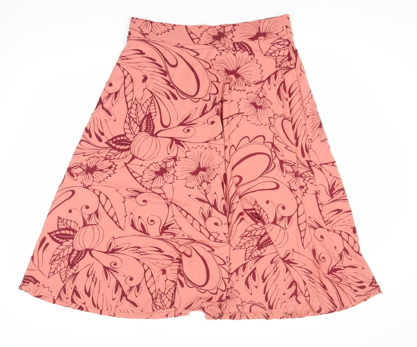 Marks and Spencer Women's Pink Floral A-Line Skirt UK 16