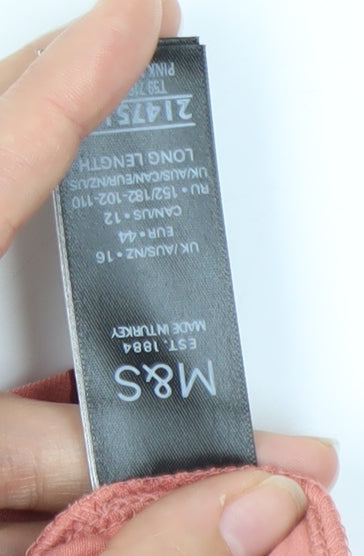 Marks and Spencer Women's Pink Floral A-Line Skirt UK 16