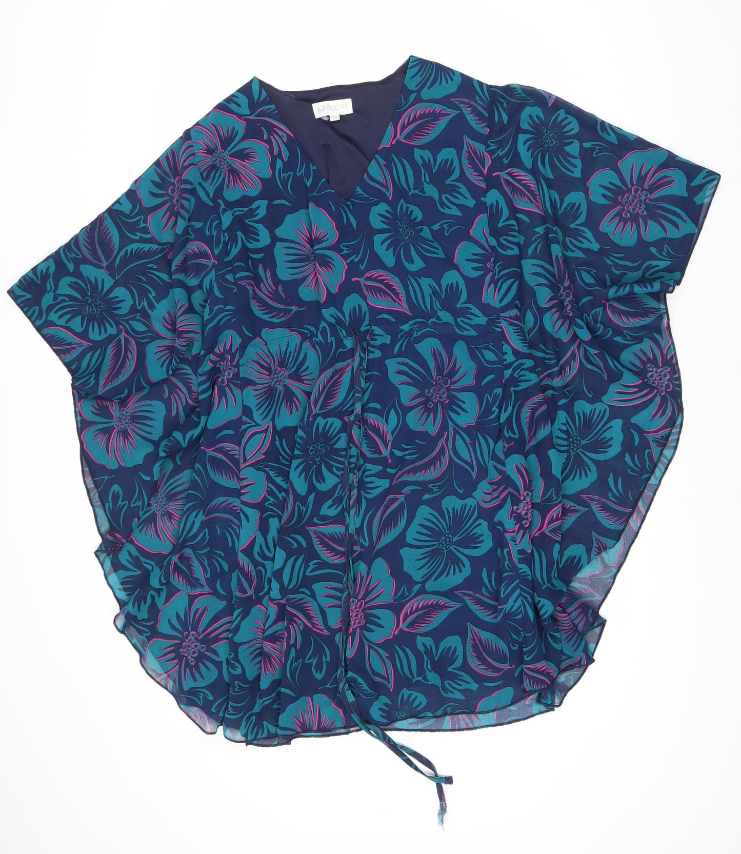 Womens UK Size M Apricot Multicoloured Kimono Tunic