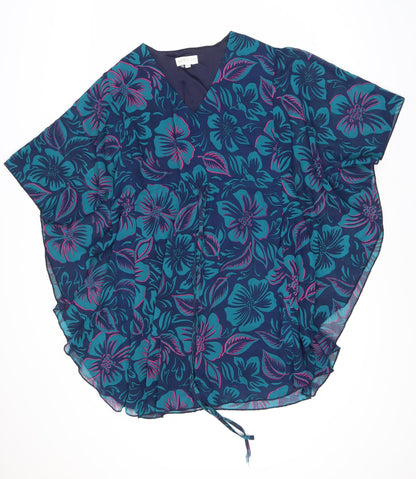 Womens UK Size M Apricot Multicoloured Kimono Tunic