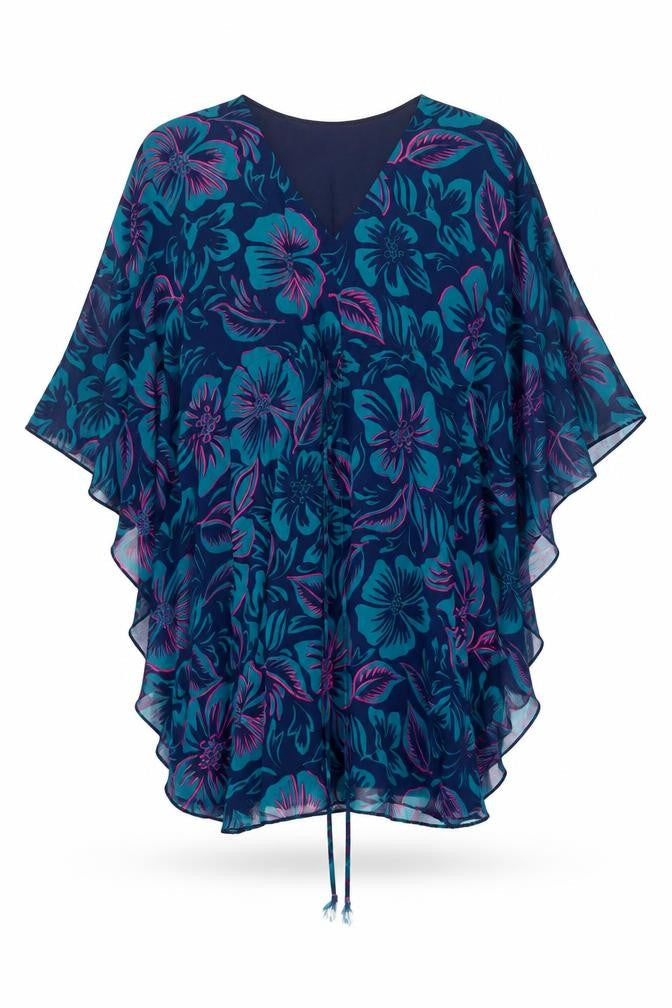Womens UK Size M Apricot Multicoloured Kimono Tunic