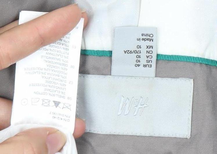 H&M Women's Grey Blazer, Single-Breasted Size 12