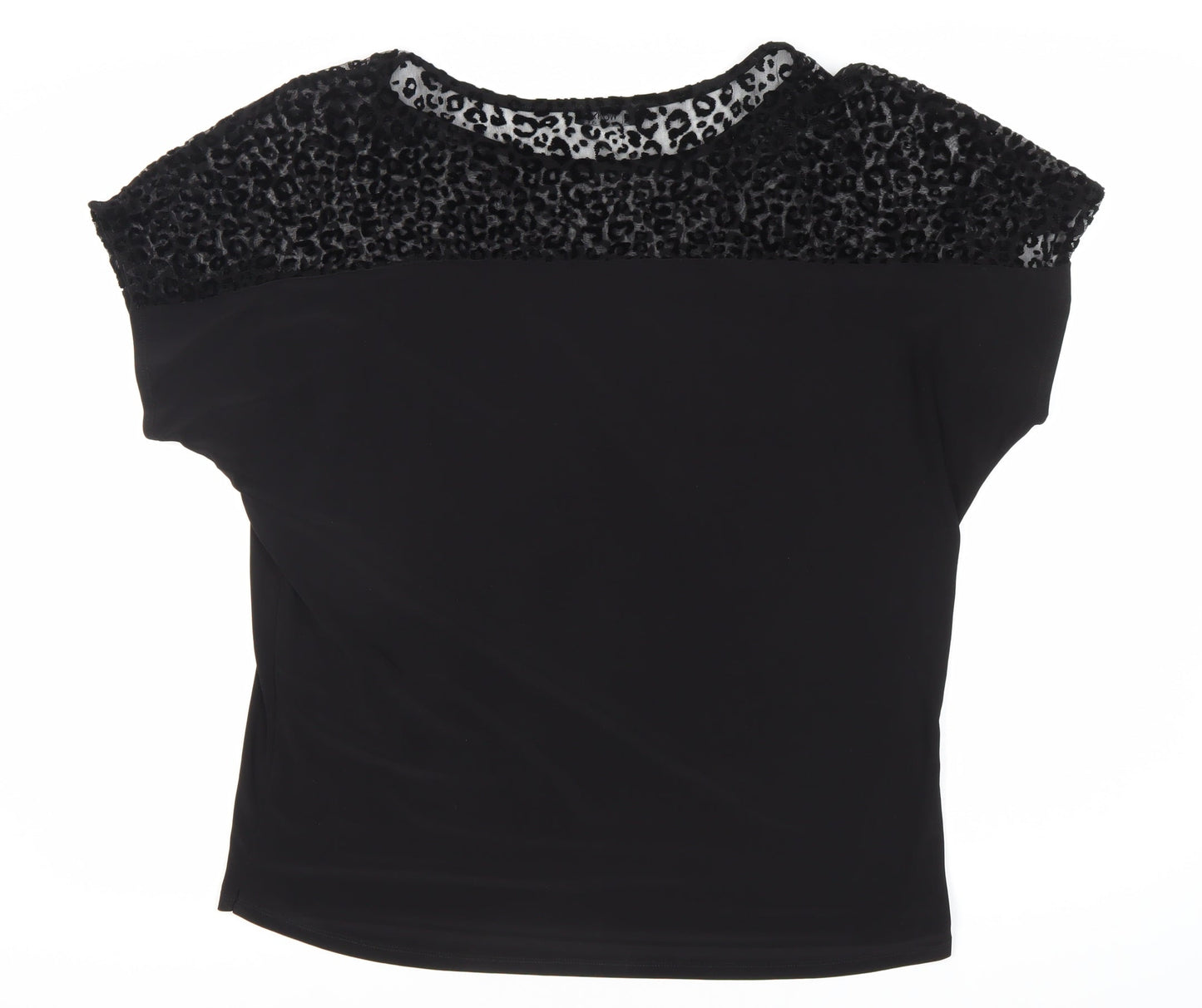 Womens UK Size 18 Wallis Black Basic T-Shirt