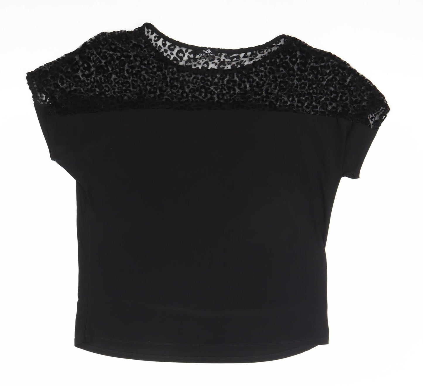 Womens UK Size 18 Wallis Black Basic T-Shirt