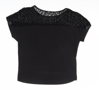 Womens UK Size 18 Wallis Black Basic T-Shirt