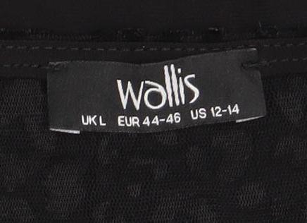 Womens UK Size 18 Wallis Black Basic T-Shirt