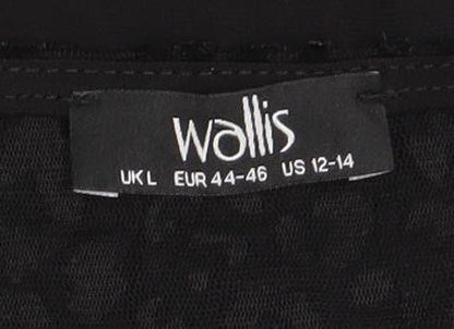 Womens UK Size 18 Wallis Black Basic T-Shirt