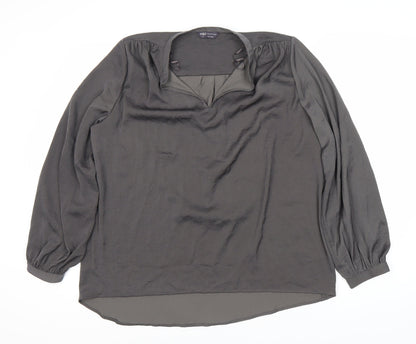 Womens UK Size 14 Marks and Spencer Grey Basic Blouse