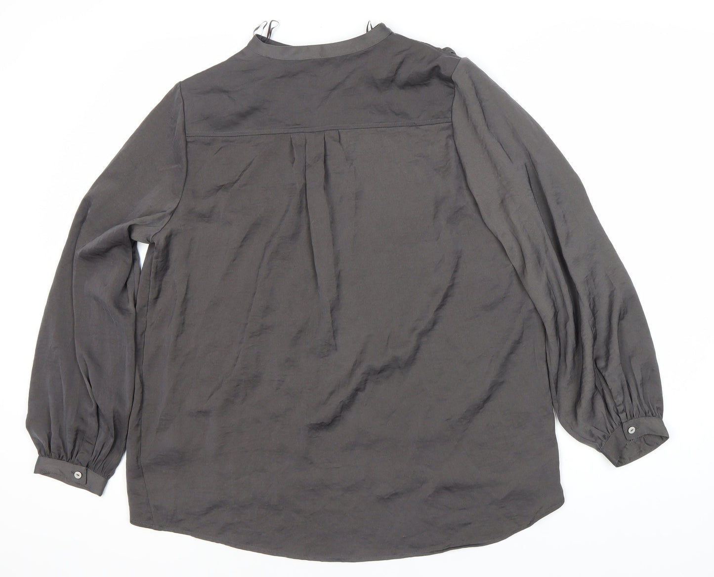 Womens UK Size 14 Marks and Spencer Grey Basic Blouse