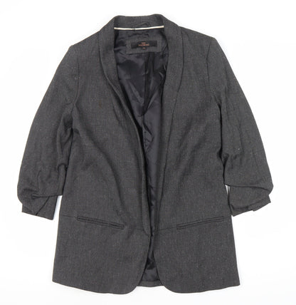 Next Women's Grey Blazer, Classic, Size 10, Herringbone