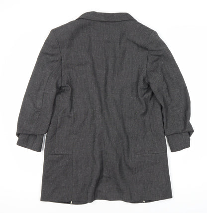 Next Women's Grey Blazer, Classic, Size 10, Herringbone