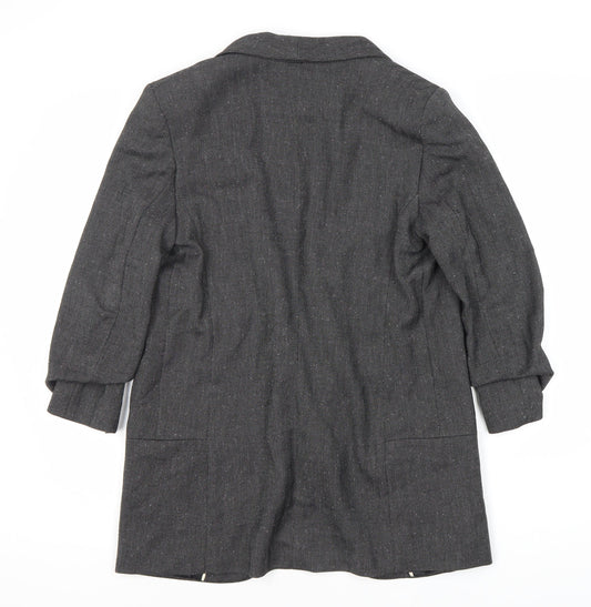 Next Women's Grey Blazer, Classic, Size 10, Herringbone