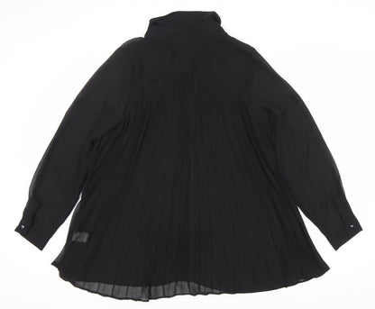 David Emanuel Women's Black Button-Up Blouse Size 12