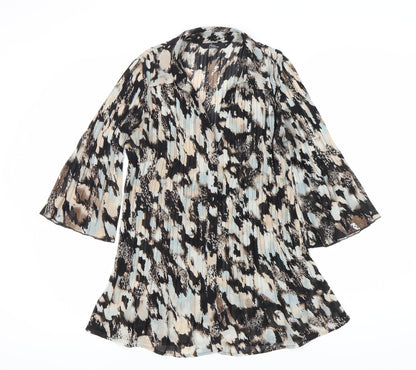 Bm Collection Women's Multicoloured Animal Print Bell Sleeve Dress