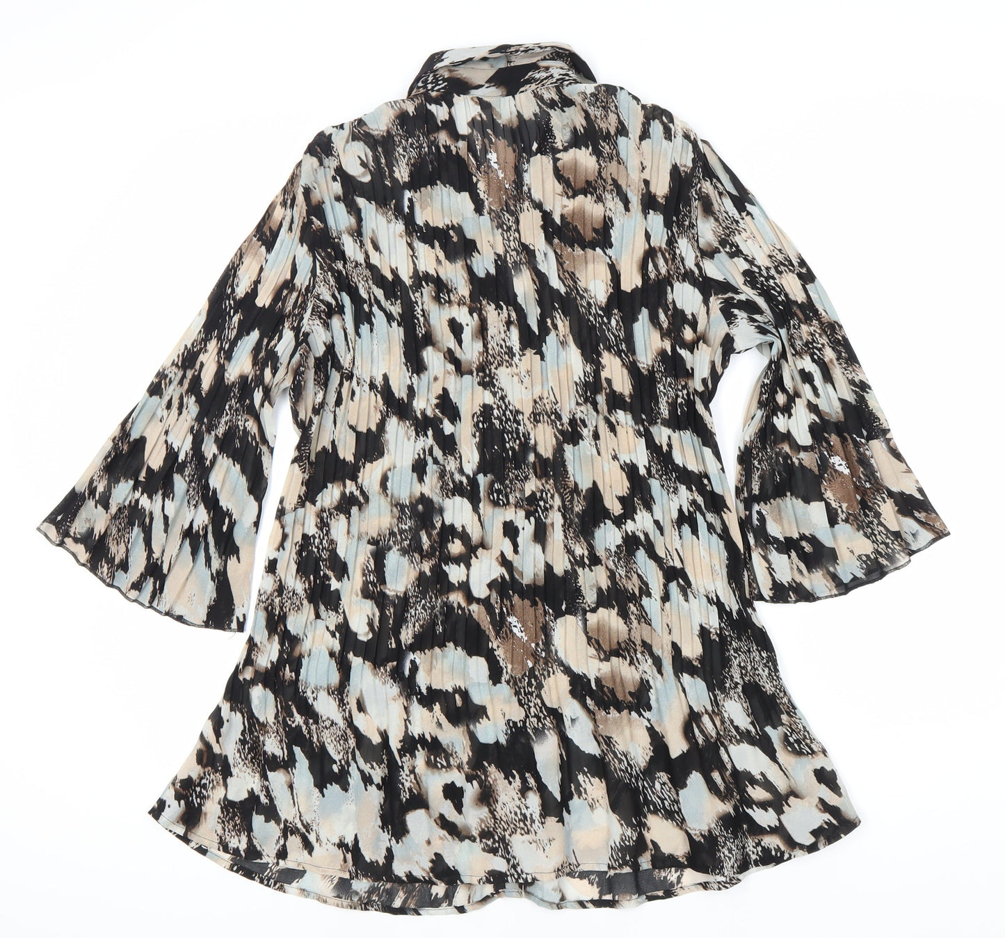 Bm Collection Women's Multicoloured Animal Print Bell Sleeve Dress