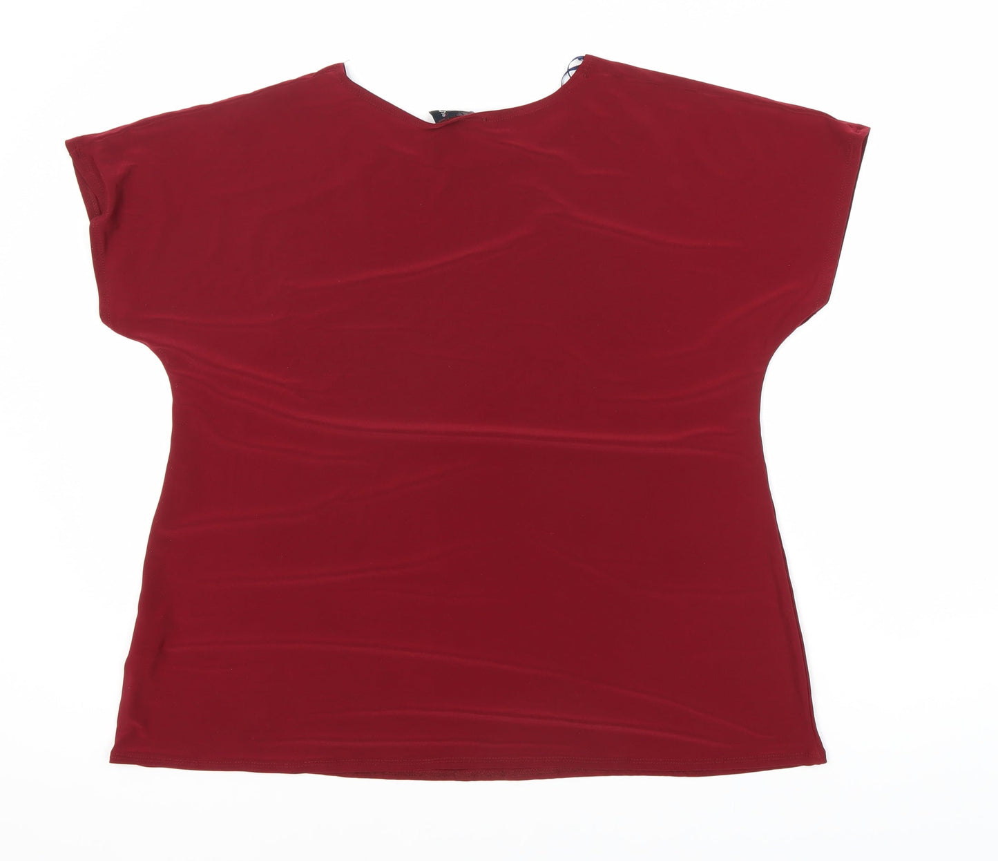 Womens UK Size 18 Saloos Red Basic T-Shirt