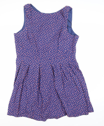 Burberry Women's Blue Fit & Flare Dress Size 18