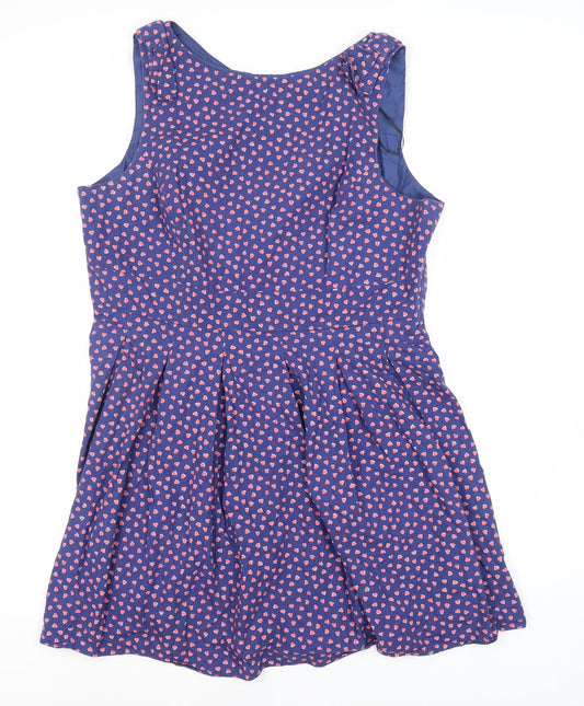 Burberry Women's Blue Fit & Flare Dress Size 18