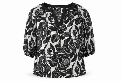 Womens UK Size 12 Per Una Black Tunic Blouse