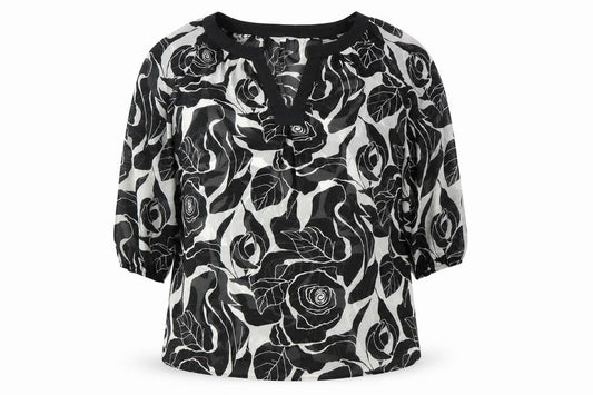 Womens UK Size 12 Per Una Black Tunic Blouse