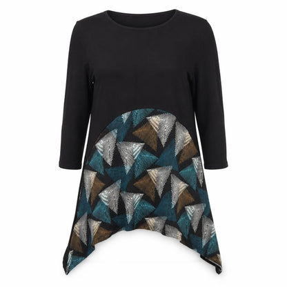 Womens UK Size 14 Saloos Black Tunic Blouse