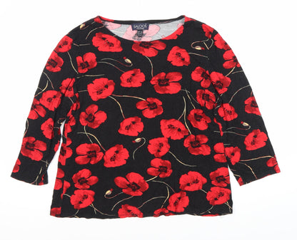Womens UK Size 18 Saloos Multicoloured Basic T-Shirt