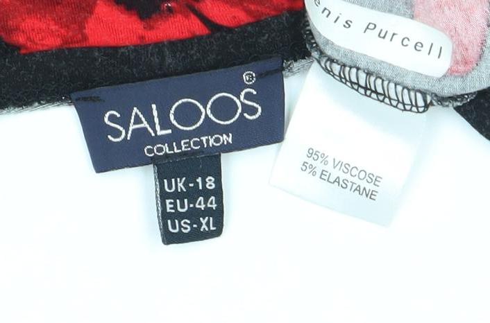 Womens UK Size 18 Saloos Multicoloured Basic T-Shirt