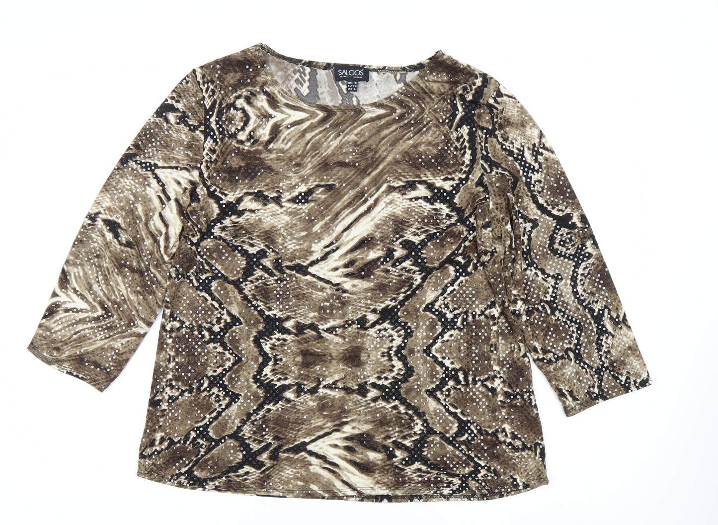 Womens UK Size 16 Saloos Brown Basic Blouse