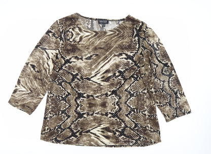 Womens UK Size 16 Saloos Brown Basic Blouse