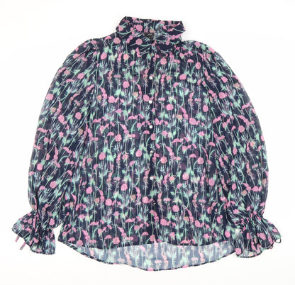 Womens UK Size 10 River Island Multicoloured Basic Blouse
