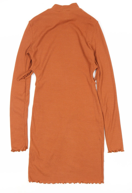 PrettyLittleThing Women's Orange Long Sleeve Dress