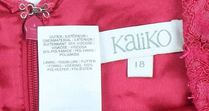 Kaliko Women's Red Bodycon Dress Size 18