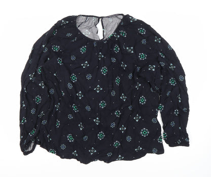 Womens UK Size 10 Marks and Spencer Blue Basic Blouse