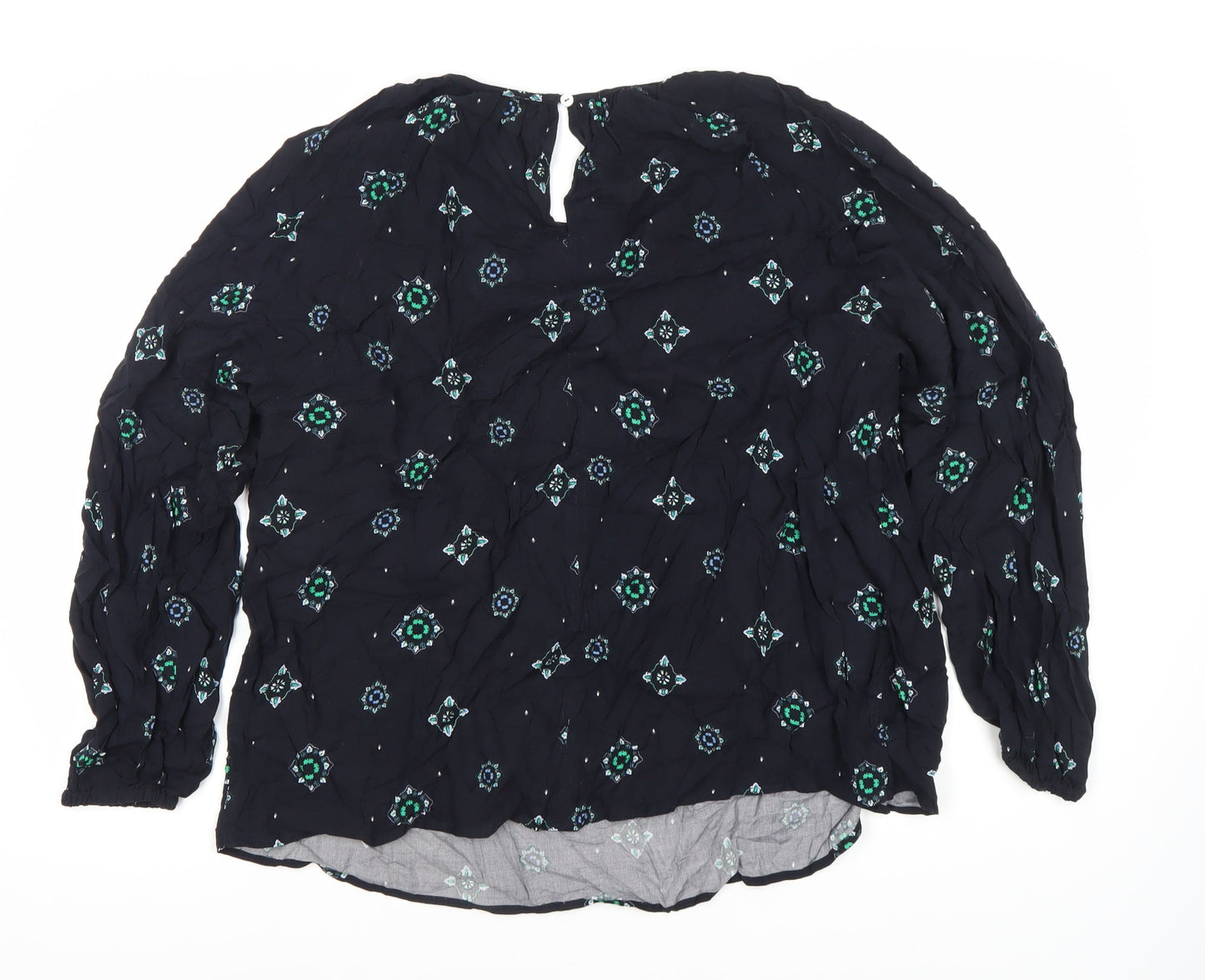 Womens UK Size 10 Marks and Spencer Blue Basic Blouse