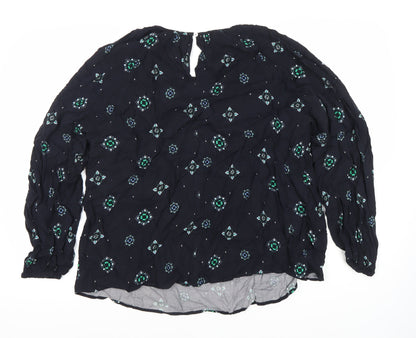 Womens UK Size 10 Marks and Spencer Blue Basic Blouse