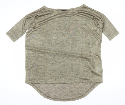 Womens UK Size 2XS H&M Brown Basic T-Shirt