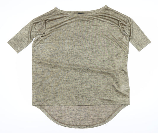Womens UK Size 2XS H&M Brown Basic T-Shirt
