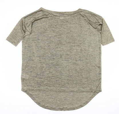 Womens UK Size 2XS H&M Brown Basic T-Shirt