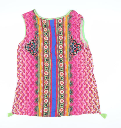 ATEESA Women's Multicoloured Rayon Sleeveless Top XL
