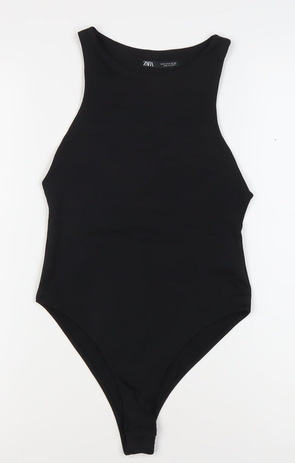 Zara Women's Black Sleeveless Bodysuit XS Slim