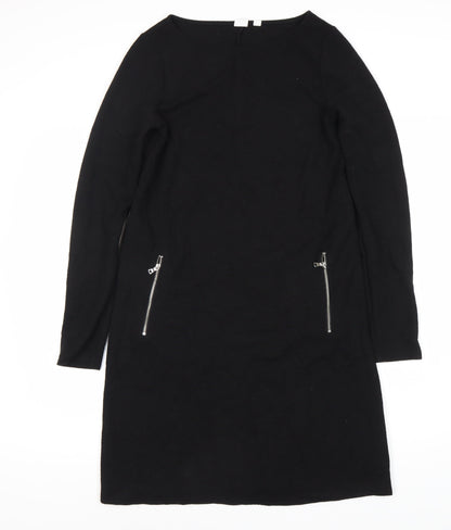 GAP Women's Black Shift Dress, Size S Tall, Long Sleeve