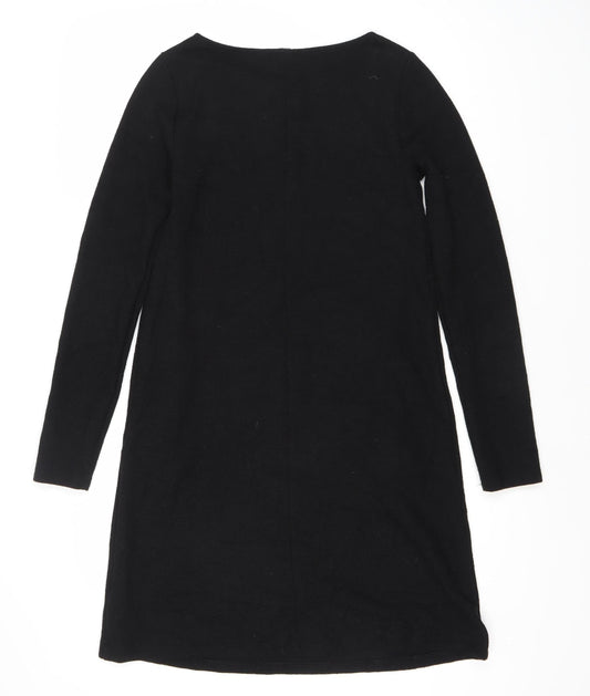 GAP Women's Black Shift Dress, Size S Tall, Long Sleeve