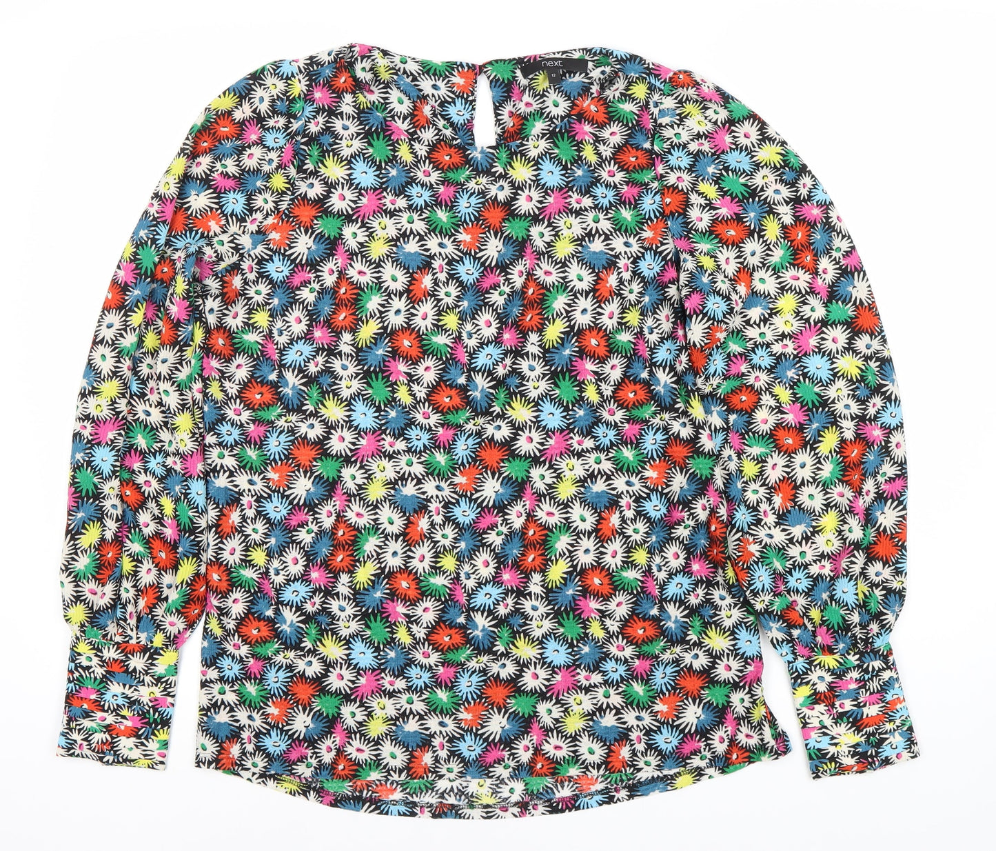 Womens UK Size 12 NEXT Multicoloured Basic Blouse