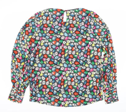 Womens UK Size 12 NEXT Multicoloured Basic Blouse