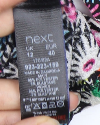 Womens UK Size 12 NEXT Multicoloured Basic Blouse