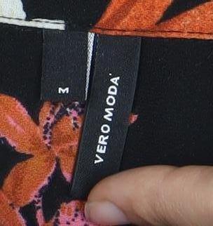 Womens UK Size 8 VERO MODA Black  Button-Up