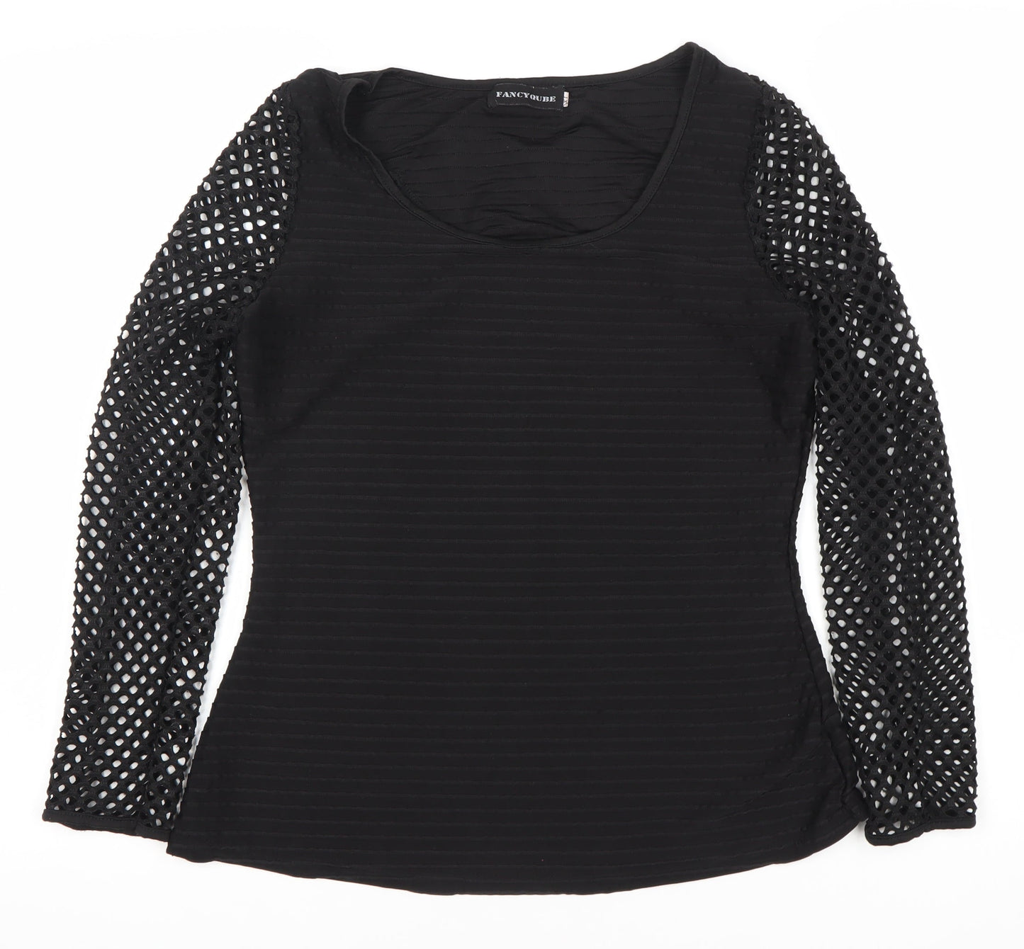 Fancylure Women's Black XL Scoop Neck Blouse