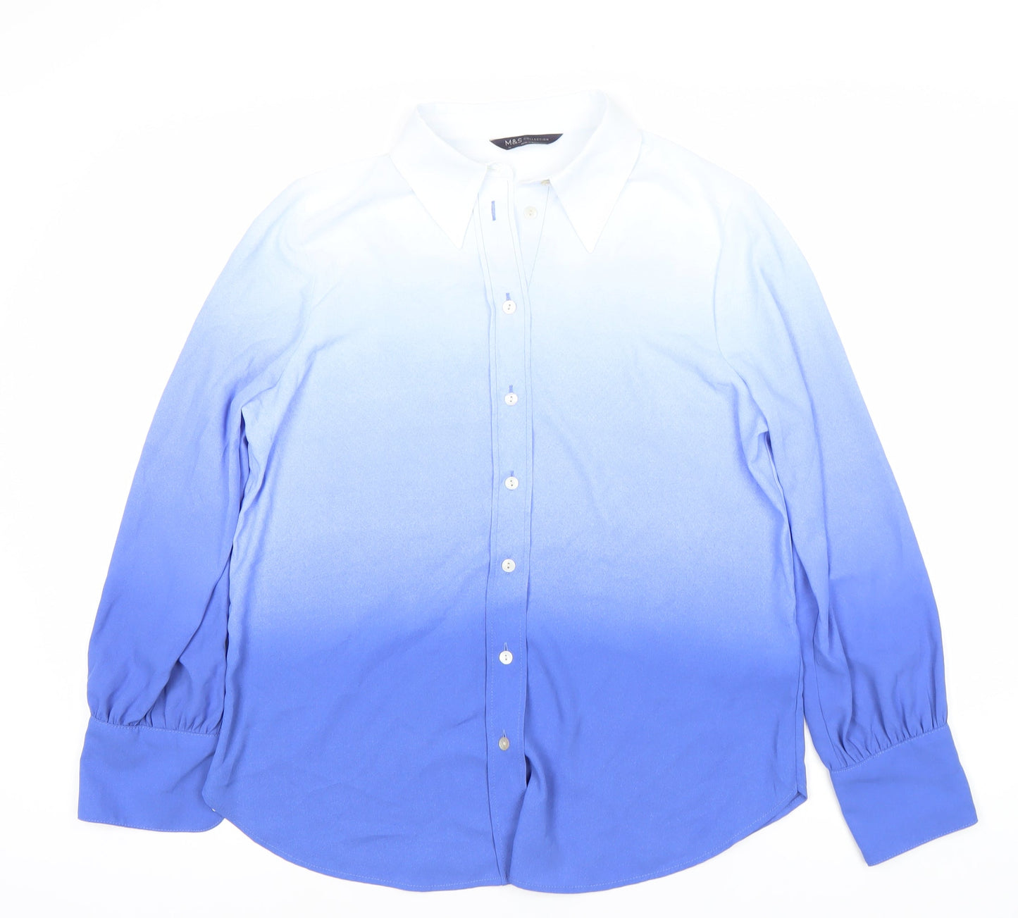 Womens UK Size UK 12 Marks and Spencer Blue  Button-Up